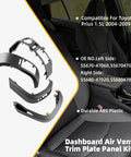 OVANOH 4-piece center A/C dash vent trim kit with left and right air vent panels for Toyota Prius 2004-2009, ABS plastic