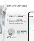 Wi-Fi 7 Range Extender For Home No Cap Tri-Band Wireless Repeater With 10 Gbps Speed 2.5 Gbps Ethernet EasyMesh tutorial screen
