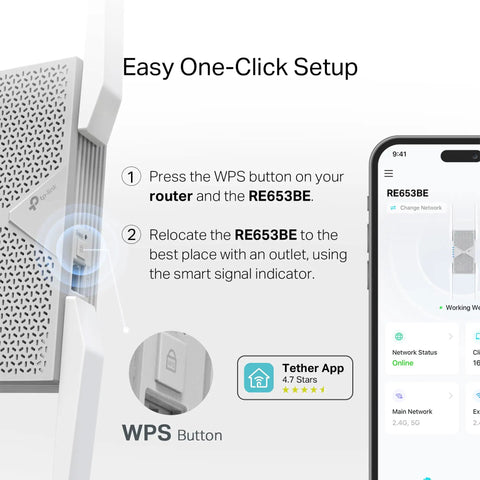 Wi-Fi 7 Range Extender For Home No Cap Tri-Band Wireless Repeater With 10 Gbps Speed 2.5 Gbps Ethernet EasyMesh tutorial screen