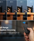 Outdoor String Light Dimmer with Remote Control, Weatherproof Plug In Dimmer Switch for Dimmable LED and Tungsten Bulbs, 100 Ft Range