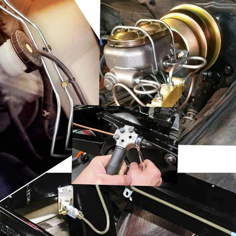 Pro Grade One Quarter Inch Copper Coated Brake Line Kit With Twenty Five Feet Of Flexible Tubing And Sixteen Inverted Flare Fittings