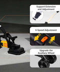 Four Head 3800W Concrete Floor Grinder Be A Real Workhorse With Extendable Rod For Polishing And Grinding Cement And Marble Floors Ideal For Warehouse And Industrial Surfaces 230V
