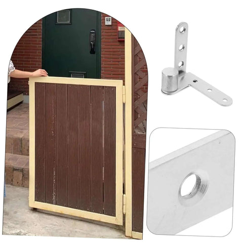 Hidden Door Pivot Hinges Stainless Steel 1 Pair Concealed Hinges installed on wooden gate