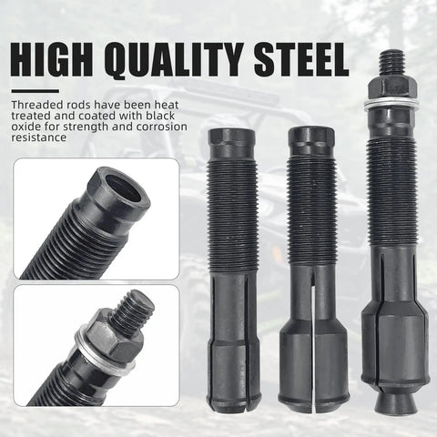 All In One Motorcycle Wheel Bearing Puller Tool Kit For Most Models With 25mm Bearings showing high quality steel rods