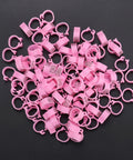 Pink 100 Pieces Pigeon Leg Bands 8mm Numbered Bird Leg Rings for Small Birds Poultry Foot Clips Clip On Weatherproof Plastic ID Tags