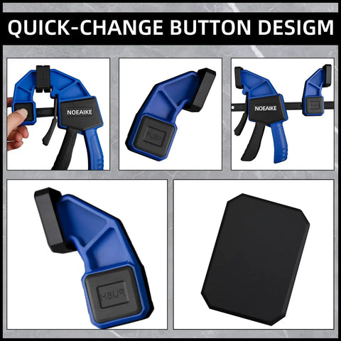 Woodworking Bar Clamps Set for the Shop Four Pack 12 Inch Lightweight clamps with quick change button focus
