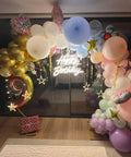 Happy Birthday Neon Sign 18 Inch And 24 Inch LED Backdrop Lights For Birthday Bash Bar Rave with balloons and stars decoration
