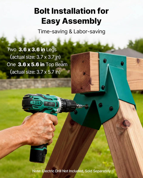 Heavy-Duty A-Frame Swing Set Brackets With Four Hangers For Backyard Playground Mounting Hardware Includes Two Brackets And Four Hangers Stable Outdoor Park Equipment Kit Green