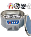Hot Shot Digital Ultra Sonic Cleaner For Jewelry And Glasses 50W Dual Frequency Vibration Bath with glasses and watch inside.