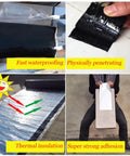 No Sweat Ultra Thick Self Adhesive Bitumen Membrane Roll For Quick Roof Leak Fixes and Seamless Pipe Sealant Waterproof Underlayment Tape with Knockout Sticky Adhesion shown in various application examples.