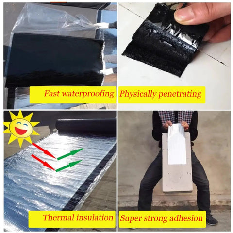 Kick Moisture In The Trash With This Heavy Duty Self Adhesive Bitumen Roofing Membrane Roll showcasing UV resistant aluminum layer.