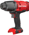 Beast Half Inch Cordless Impact Wrench Bare Tool With Hog Ring Anvil, side view of red and black design, LED light, tool only