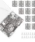 Antique Mini Hinges 50 Piece Set With Replacement Screws For Wooden Boxes Jewelry Chests And Cabinets DIY Projects 18x16mm