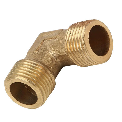 Right Angle Brass Elbow Fitting 90 Degree G3/8 Thread for Air Compressor Quick Connect Adapter for Tight Spots, Leak-Proof Pneumatic Tool Connector