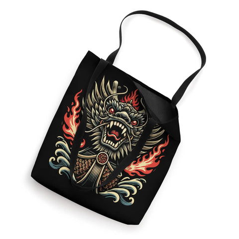 Racing Tote Bag For Dragon Boat Fans And Athletes with vibrant boat race artwork on a durable, lightweight 16x16 inch design