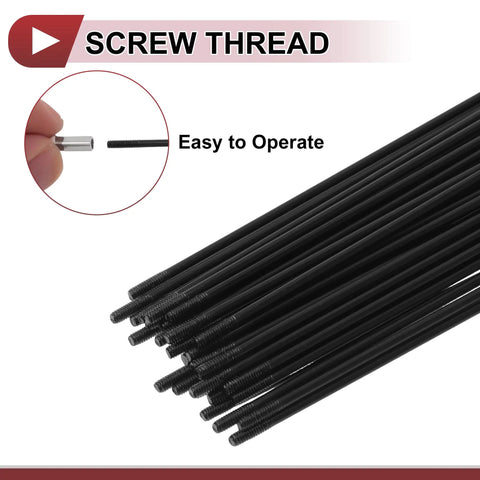 36 Pack 14G Bicycle Spokes 238mm Black Carbon Steel For Wheel Building Rim Replacement And Bike Maintenance