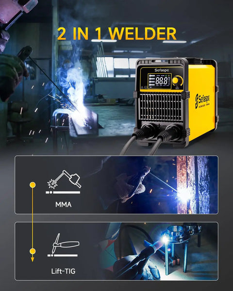 Dual Voltage Stick Welder 110V And 220V 200A Portable Arc Inverter with LED display and welding operation