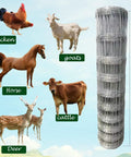 Heavy Duty Galvanized Wire Fence 4ft By 164ft For Goats, Sheep And Deer, Durable Chain Link Fence With Heavy Zinc Coating