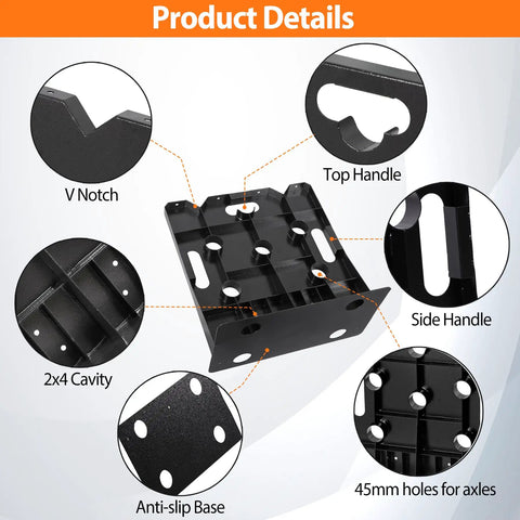 Detailed view of Heavy Duty Wire Dispenser Rack And Workstation For 34 Inch Reels, 400 Lb Pro Grade Steel Spool Holder parts.