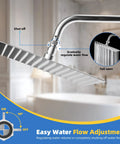 All Metal Shower Flow Control Valve With Brass Shut Off And Metal Lever, G One Half Inch Thread, Water Regulator For Handheld Shower Or Bidet Sprayer, Chrome Finish, Durable Brass Body, Easy Water Volume Control on shower head
