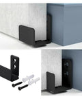 Adjustable sliding door floor guide, wall mount slotted swing stop hardware for full extension telescopic drawer slides with hydraulic dampers