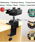 360 Degree Rotating Mini Bench Vise With Quick Release Ratchet Wrench 2.48 Inch clamped on desk for woodworking and metalworking