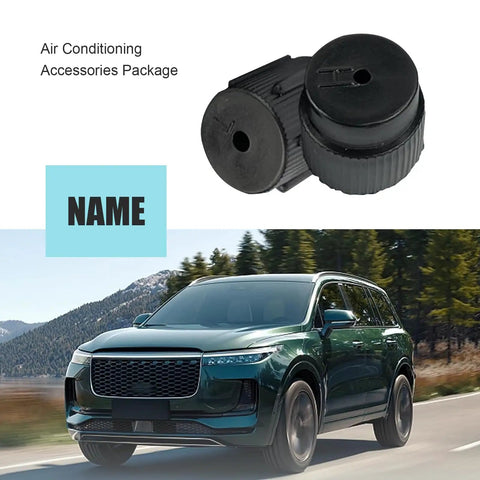 10 Pack Car Air Conditioning Valve Cap Set Universal Must Have For High And Low Pressure Ports Black Sealing Caps
