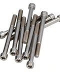 Dead Nuts Reliable M10 X 110mm Hex Socket Head Cap Screws Bolt Kit with 10 Pack A2-70 Stainless Steel bolts piled up.