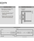 Diagram showing installation dimensions for "Heavy Duty 18 Inch Drawer Slides Set With Soft Close And Full Extension 3 Fold Ball Bearing Rails".