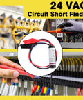 HVAC 24V Short Finder Tool With Red LED Indicator Easy Quick Pinpoint Short Circuit In 24 VAC Circuits Resettable Fuse Kit on control wires