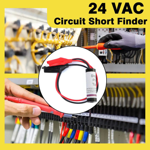 HVAC 24V Short Finder Tool With Red LED Indicator Easy Quick Pinpoint Short Circuit In 24 VAC Circuits Resettable Fuse Kit on control wires