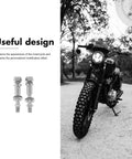 Beefy Aluminum Alloy Mirror Conversion Screws Set Two Pack For Motorcycle Rearview Mirrors Universal Fit Easy Install Enhanced Safety Silver Scooter Handlebar Kit on motorcycle