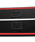 Two black pillar trim door moldings with red stripe for Chrysler Town & Country/Dodge Grand Caravan
