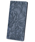 MULE Ultra Slim Wallet For Women Bifold Leather RFID Blocking Designer Card Holder with floral embossed microfiber leather