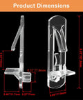 Set Of 20 Plastic Locking Shelf Pins 5mm For Three Quarter Inch Wood Shelving showing dimensions in mm and inches