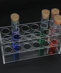 Clear Acrylic Test Tube Holder Rack 2x6 Wells For 50mL Tubes Lab Stand On Benchtop With 12 Sockets Sturdy Lightweight Chemistry Lab Organizer