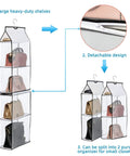 Casual Hanging Purse Organizer For Closet With Four Mesh Shelves Two Pack See Through Breathable Bag Storage design details