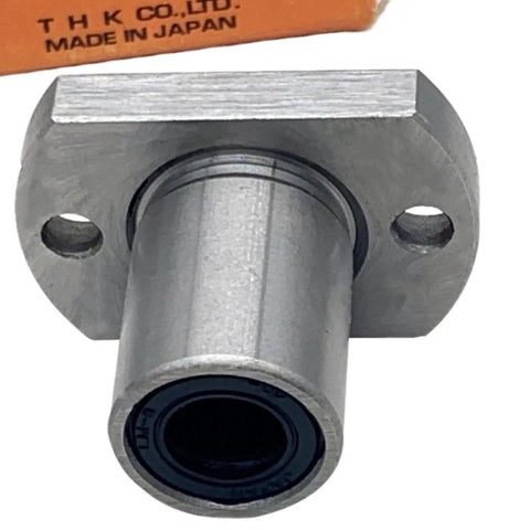 Sleek Low Profile LMH12UU Linear Bearing Cut Flange Design For Tight Fits In 3D Printers And CNC Machines, 12mm bore, high carbon steel.