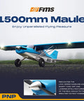Front view of 1500mm Maule Park Flyer RC Airplane With Flaps And Floats For Water Takeoffs 5CH EPO Foam PNP, on grassy field.