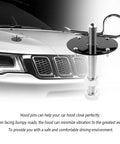 Stainless Steel Hood Pin Lock Clip With Racing Lanyard for beefed up hood fixing and reducing shake on cars, trucks and SUVs.