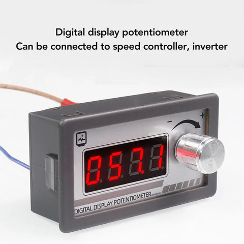 10K Digital Display Programmable Potentiometer With 4 Digit 0.4 Inch Display For Speed Controller Inverter front view