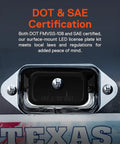 Beefed Up Black LED License Plate Light For Boats And Trailers RVs And More Surface Mount Submersible Tag Lamp 12V DC