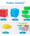 Plastic Base Ten Blocks Set For Hands On Math Learning Place Value Blocks And Counting Cubes For Second Grade Classrooms Includes One Cube Ten Flats Twenty Rods One Hundred Units And Storage Box displayed