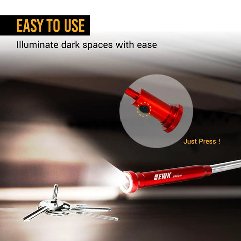 Magnetic Flexible Claw Grabber Go To Pick Up Tool With Led Light 28 Inch Reach Bendable Four Finger Retrieval Gadget For Reaching Tight Spots And Retrieving Small Parts Like Screws Nuts And Debris