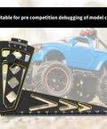 Adjustable Aluminum Camber Gauge And Wheel Rims Height Measuring Tool For One Tenth, One Eighth, And One Seventh Scale RC Cars