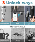 Three unlock methods for Fingerprint Cable Lock 6 Inch Long With Bluetooth App Unlock No Key Needed Biometric Keyless Padlock.