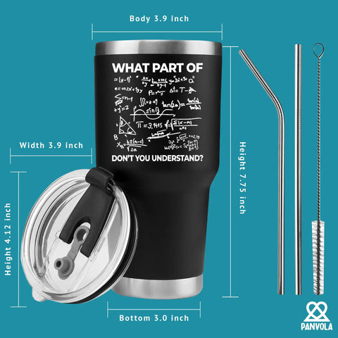 What Part Of Dont You Understand Engineer Gifts Funny Sarcastic Math Teacher Tumbler 30 Oz Vacuum Insulated Stainless Steel With Removable Lid And Straw Black Keeps Drinks Cold All Day And Hot When Needed
