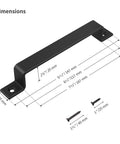 Dimensions of Heavy Duty Black 10 Inch Barn Door Handle Set Two Pack Carbon Steel For Sliding Doors Cabinets Closets Drawers And Garages Includes Two Sets Of Different Length Screws For Easy Install