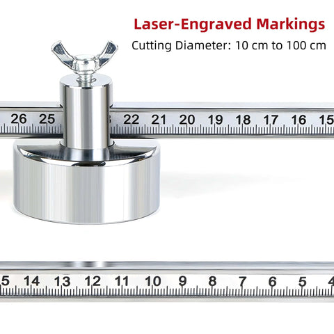 Magnetic Circle Cutting Guide For Plasma Cutters With Compass Wheel Jig Pro Grade Adjustable 10 To 100 Cm Diameter shown