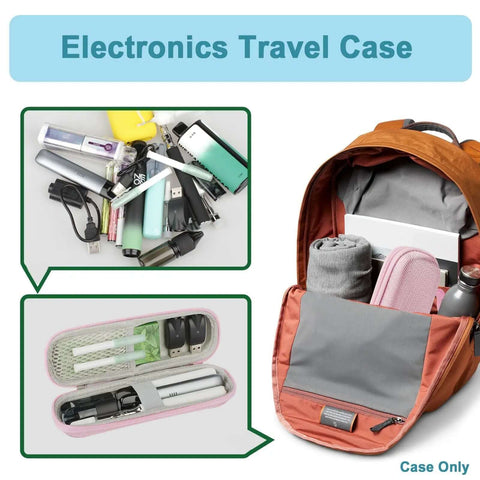 Dope Pink 510 Threaded Vape Case with Tough-Eva Shockproof Armor and Lush Velvet Lining, open with organized vape accessories.